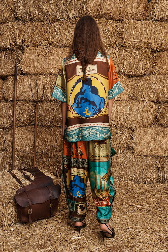 Ace Silk Shirt - Rodeo Print