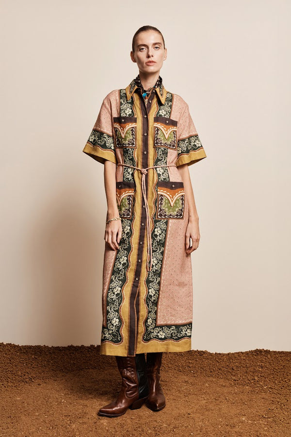 Darcey Shirtdress - Bandana Print