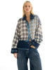 Mixed Flannel And Denim Shirt