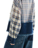 Mixed Flannel And Denim Shirt