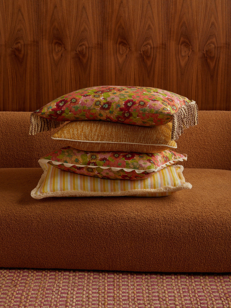 Primrose Sunset 50cm Cushion styled