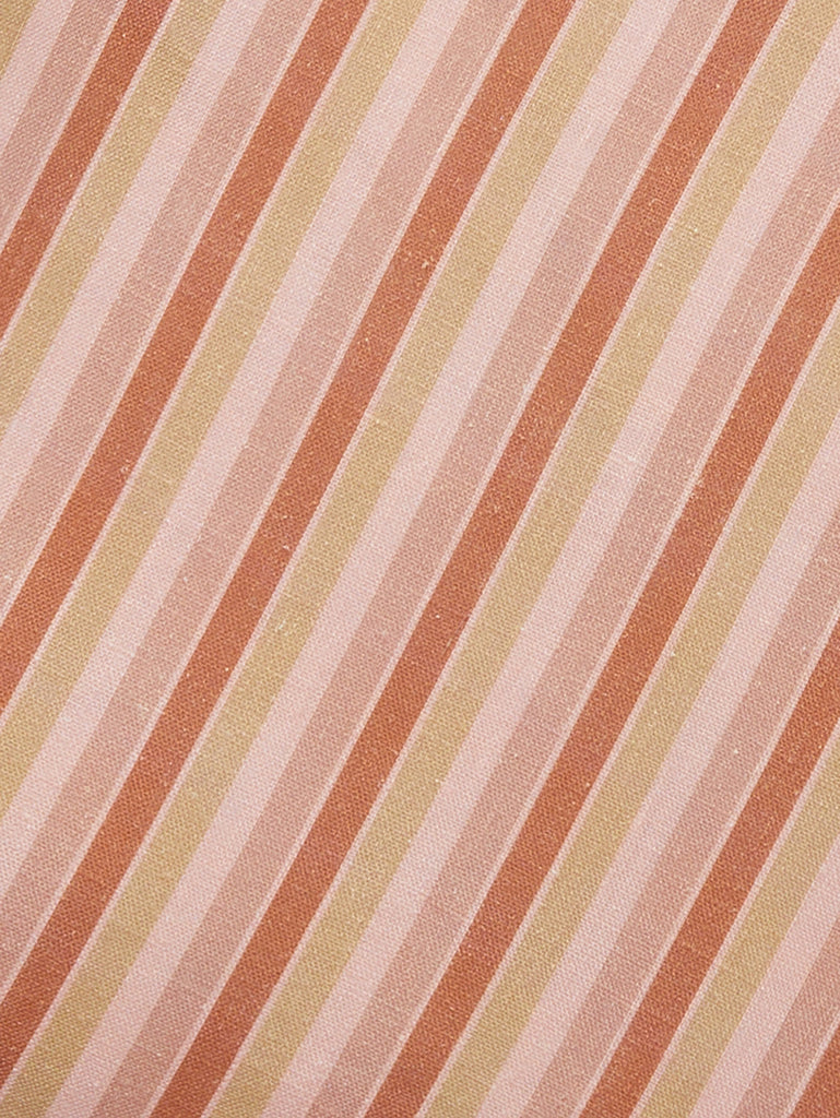 Garden Stripe Pink 50cm Cushion detail