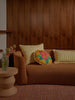 Delilah Yellow 45cm Round Cushion styled