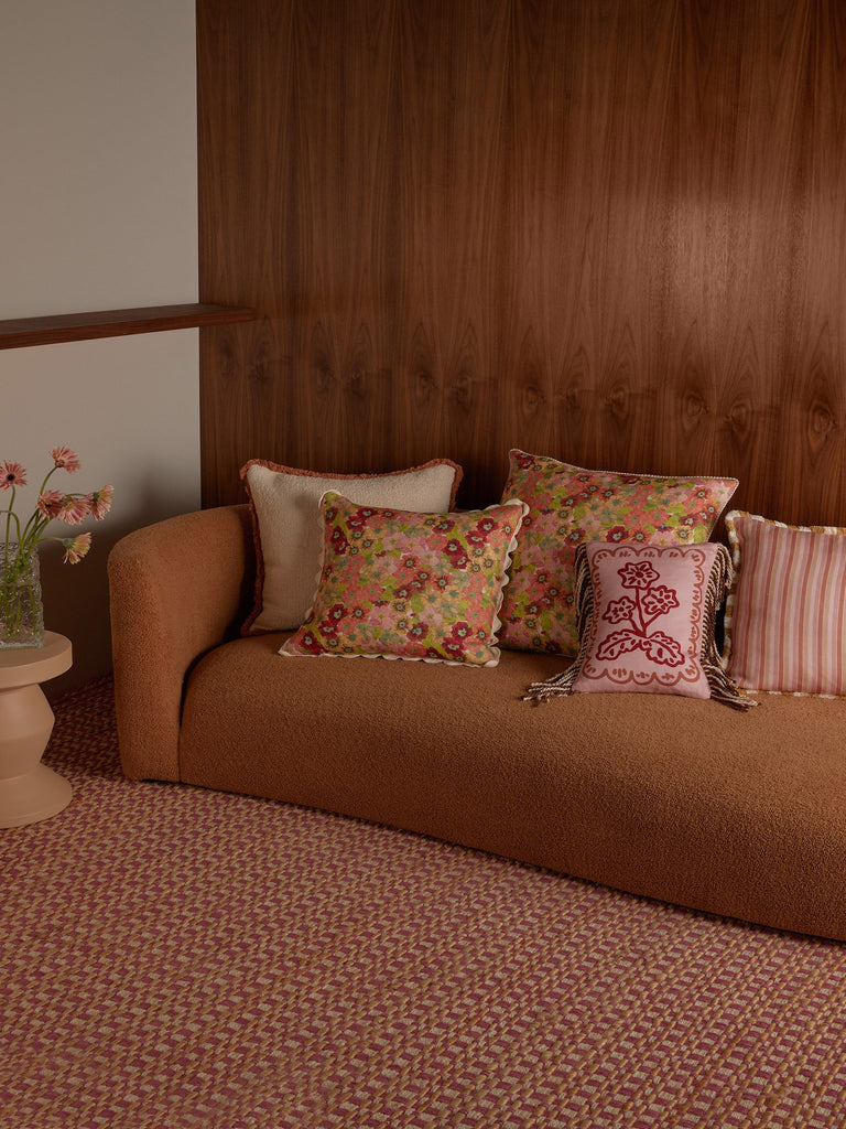 Primrose Sunset 60cm Cushion styled