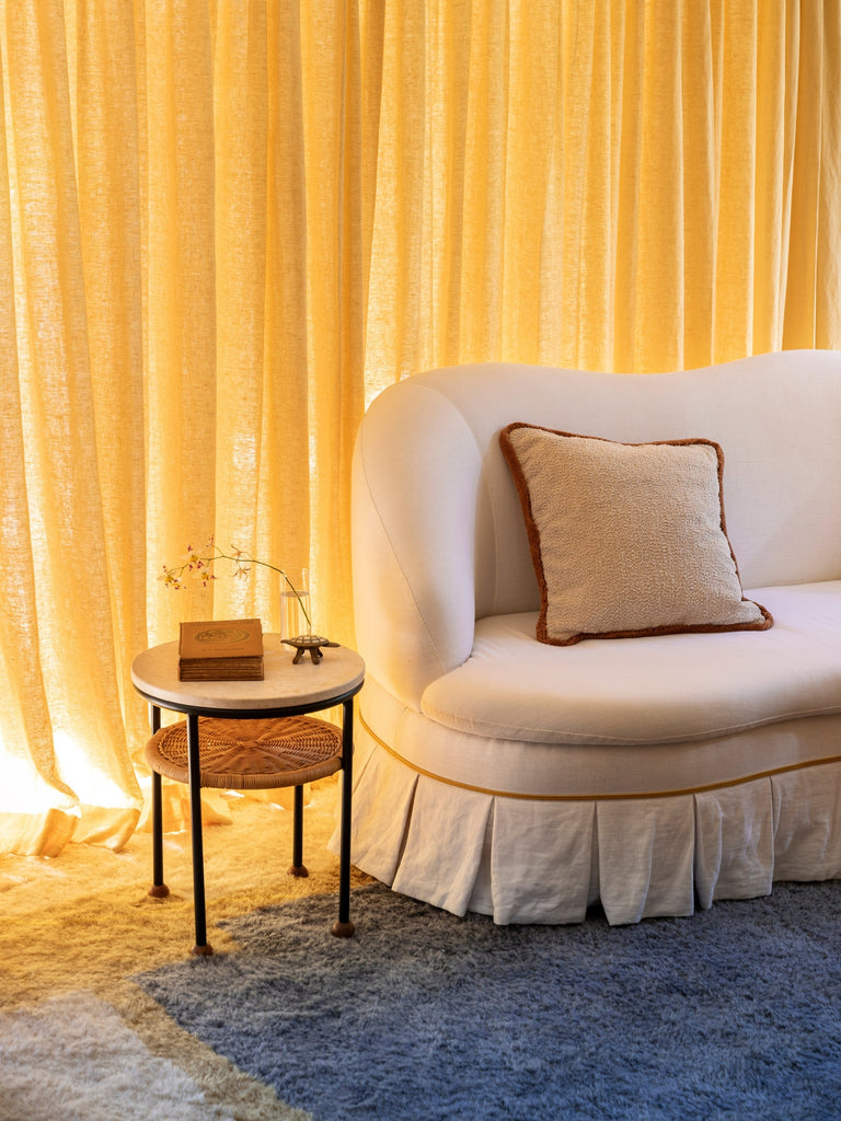 Grain Cream 50cm Cushion styled