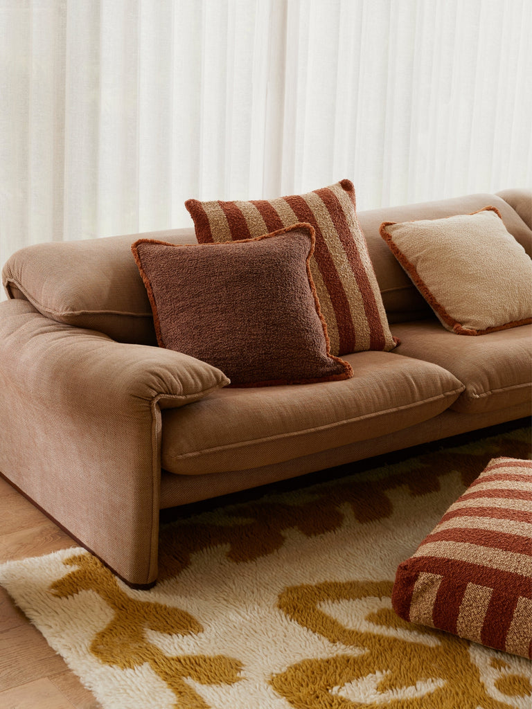 Grain Cream 50cm Cushion styled