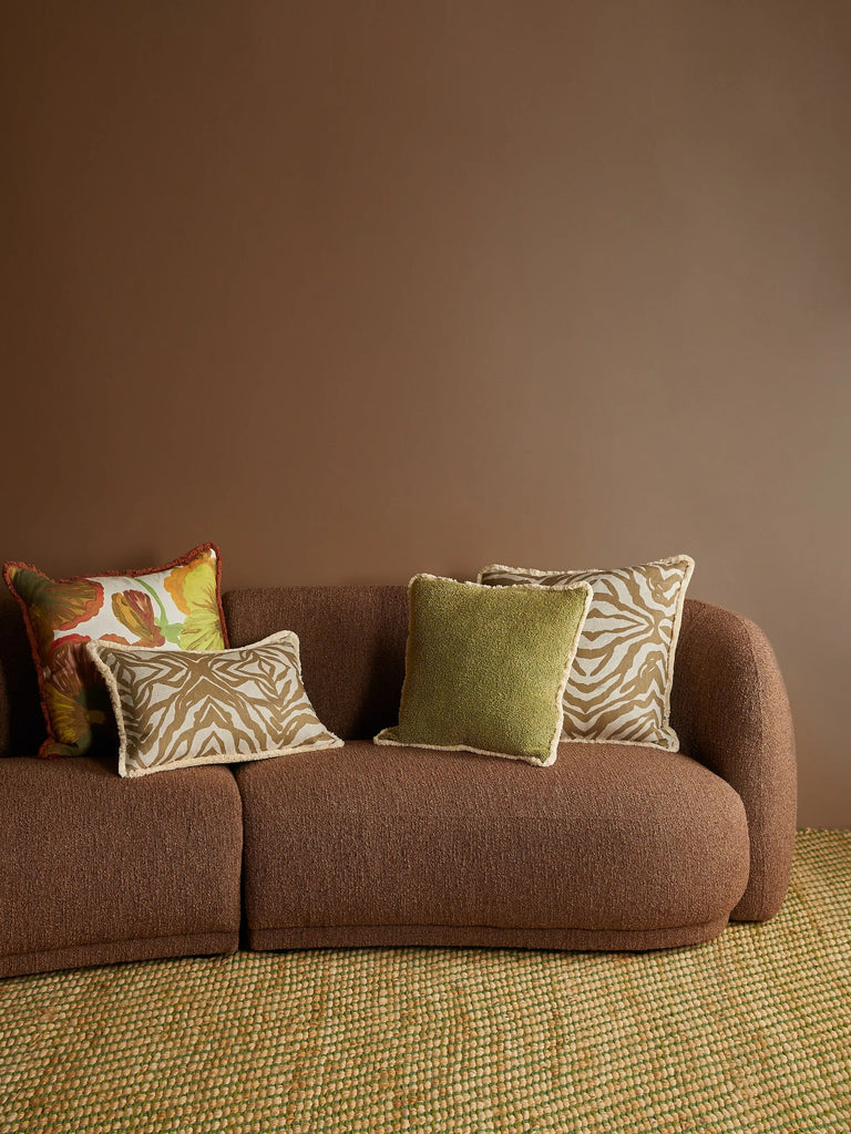 Grain Khaki 50cm Cushion styled living room