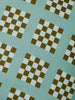 Lattice Blue 60cm Cushion styled living room