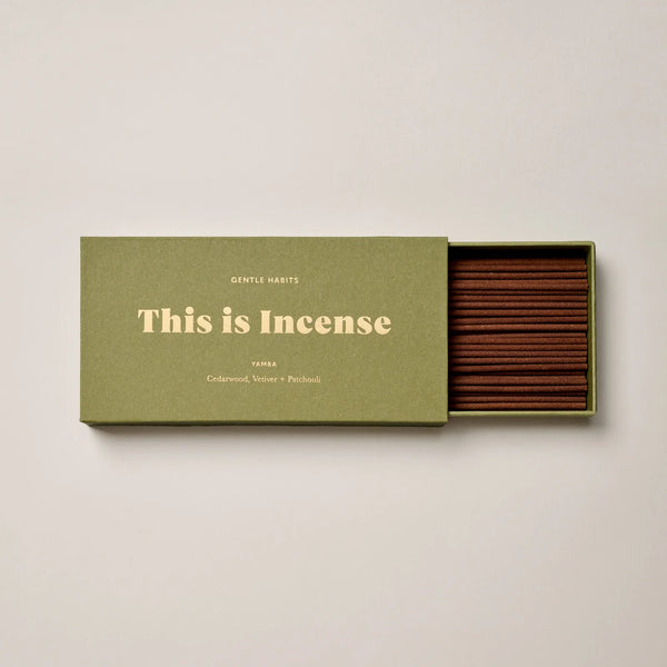 jumbled gentle habits this is incense Yamba sticks gentle delicate earthy handmade australian burn daily ritual hem fragrance patchouli cedar wood vetiver essential oil australia jumbledonline