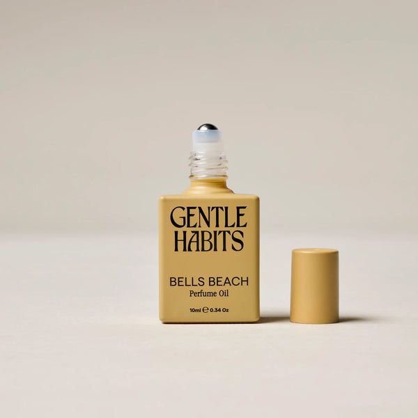jumbled gentle habits this is incense roll on perfume oil fragrance bells beach smokey fresh eucalyptus cedar wood tea tree coconut oil travel womens gift mothers day gifting australian made australia jumbledonline