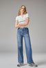 jumbled dricoper carrie jeans pacific blue denim flare high waist pockets tailored womens fashion australia jumbledonline