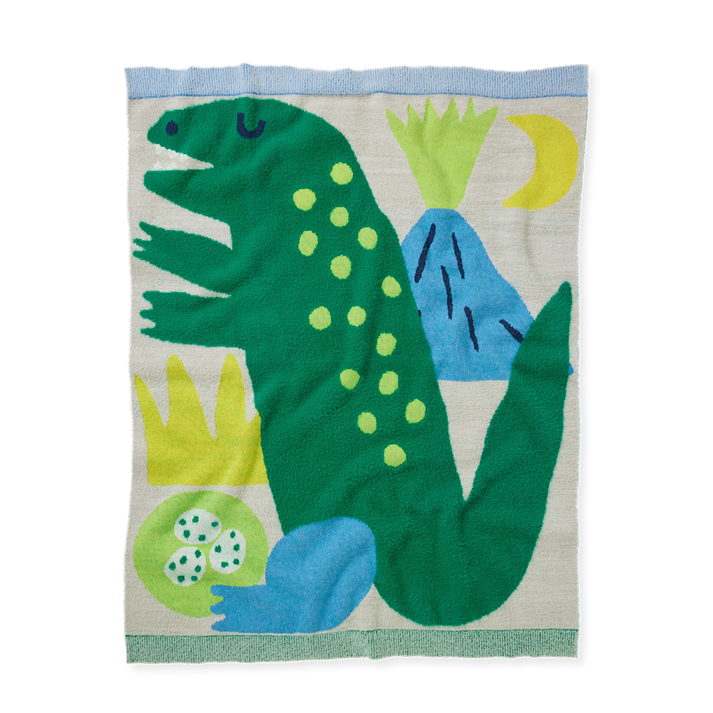 jumbled halcyon nights Dino fluffy baby blanket dinosaur baby shower gift bright fun australia