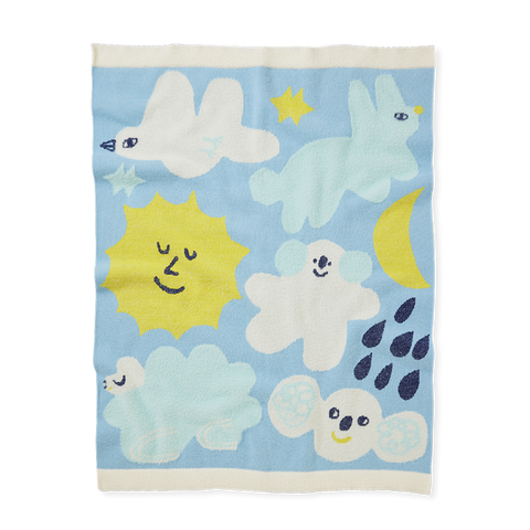 jumbled halcyon nights I spy in the sky fluffy baby blanket soft cotton baby shower gift fun bright australia