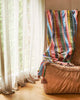 jumbled kip and co sea of colour tartan throw cotton blanket stripe lounge bed room styling decor australia  Edit alt text