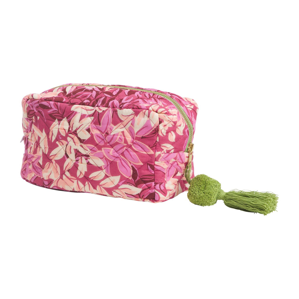 jumbled sage and clare luna alka beauty bag travel case cosmetic flowers floral pink white green tassel gift gifting womens australia bathroom vanity jumbledonline