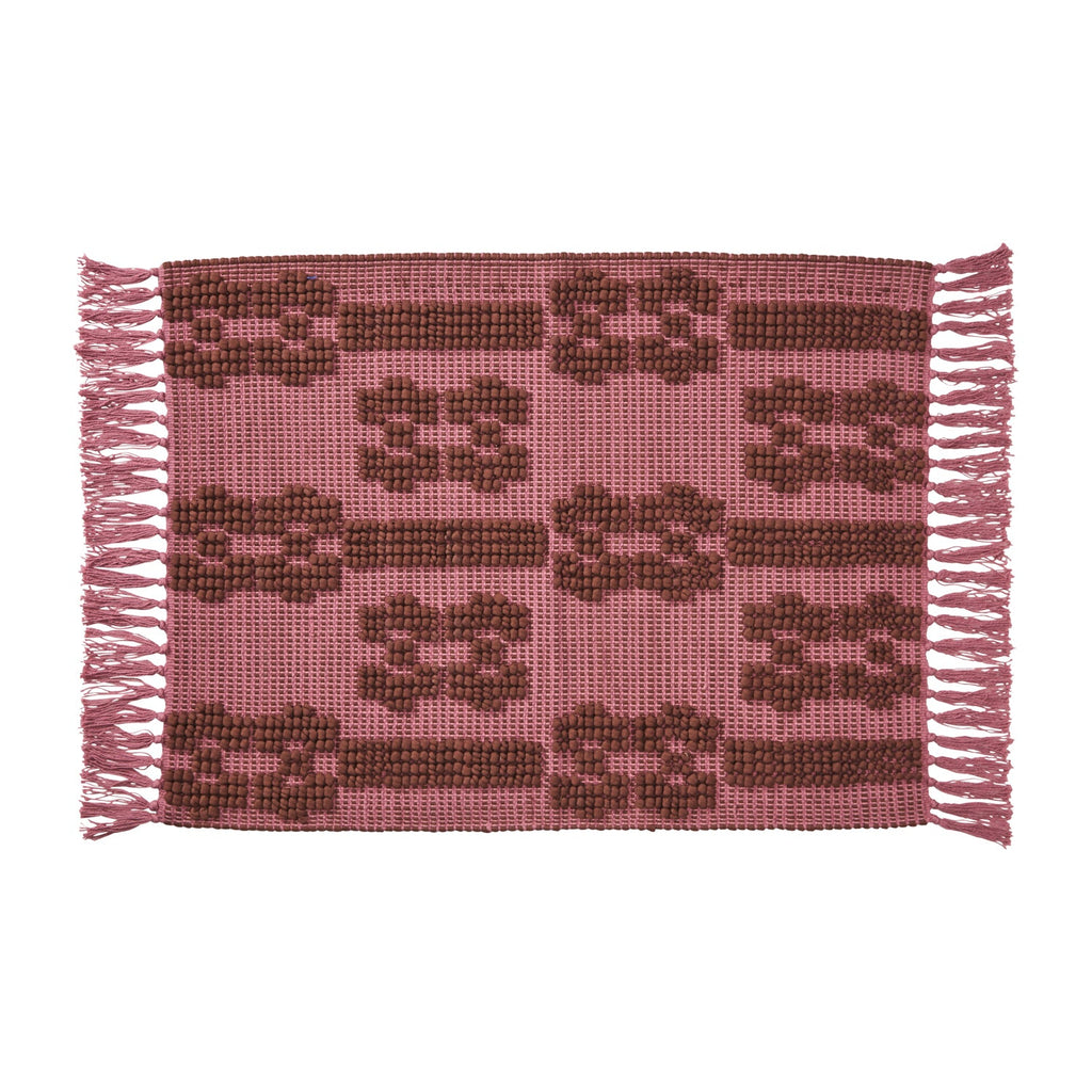 jumbled sage and clare sawa bath mat cotton rosewater pink maroon bathroom bath kitchen floor australia jumbledonline