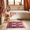 jumbled sage and clare sawa bath mat cotton rosewater pink maroon bathroom bath kitchen floor australia jumbledonline