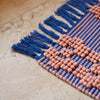 jumbled sage and clare sawa cotton mat bath bathroom kitchen floor blue peach fringe australia jumbledonline