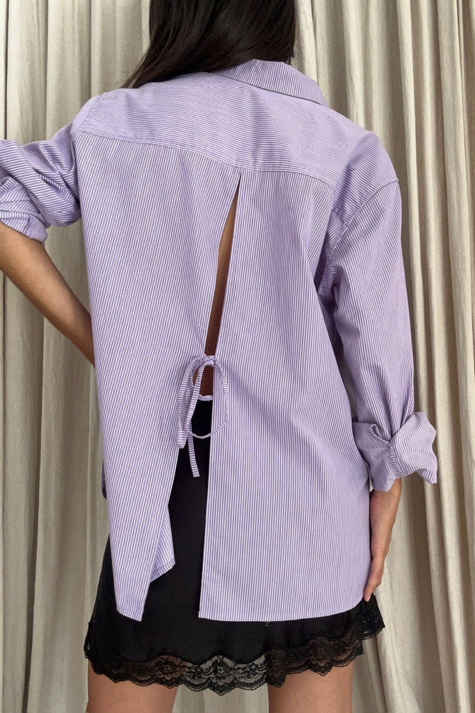 Vennie Shirt - Purple Stripe