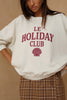 Le Holiday Club Sweater - Coconut White - Red
