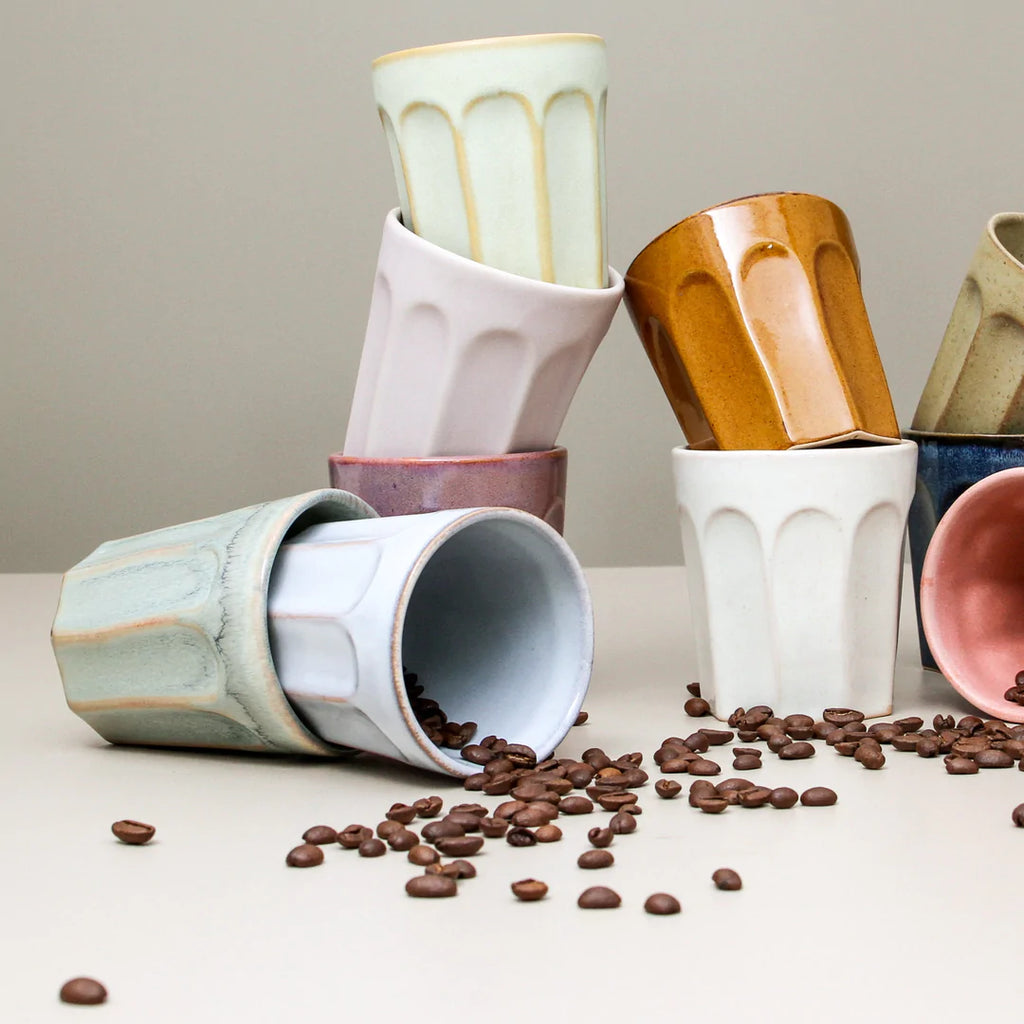 jumbled indigo love collectors ritual latte cup mug coffee ceramic australia pale blue glaze